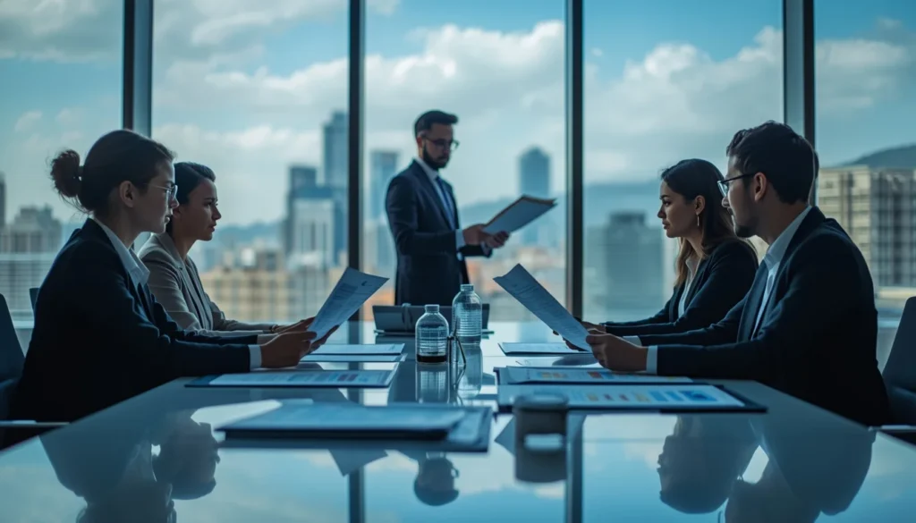 consultoría tributaria en Bogotá, grupo de consultores en una mesa